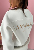 Bluza z nadrukiem La Manuel Club ecru