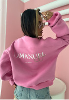 Bluza z nadrukiem La Manuel Club różowa
