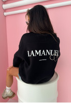 Bluza z nadrukiem La Manuel Club czarna