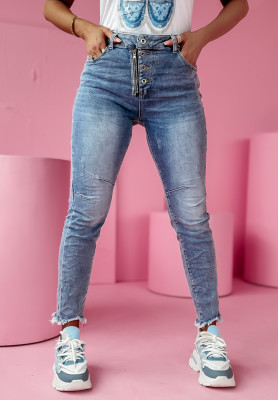 Spodnie jeansowe skinny Right Decisions niebieskie