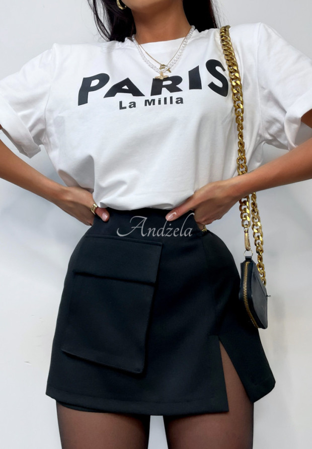 T-shirt z nadrukiem La Milla Paris biały