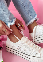 Koronkowe Sneakers Charming Lace in ecru
