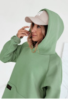 Bluza z kieszenią i kapturem Siempre khaki