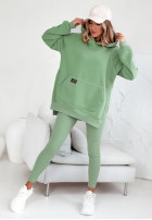 Bluza z kieszenią i kapturem Siempre khaki