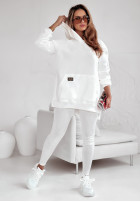 Prążkowane legginsy Siempre ecru