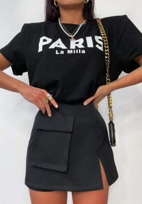 Spódnico-spodenki mini z kieszenią La Milla Will Not Ignore czarne
