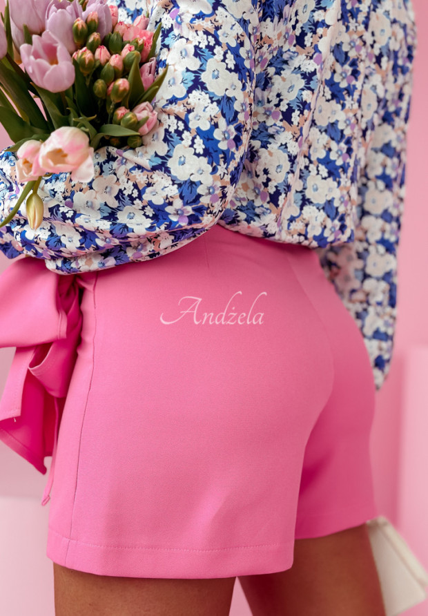 Spódnico-spodenki mini z wiązaniem Ventures różowe