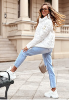 Krótka pikowana kurtka Windy View biała