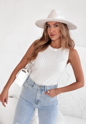 Celestial Glow ecru crystal-embellished top