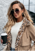 Jacket parka z kapturem Lil Panther in beige