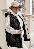 Pikowana kamizelka Karlotte czarna