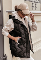 Pikowana kamizelka Karlotte czarna