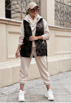 Pikowana kamizelka Karlotte czarna