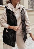 Pikowana kamizelka Karlotte czarna