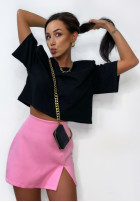 Krótki T-shirt Basic Rush czarny