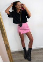 Krótki T-shirt Basic Rush czarny