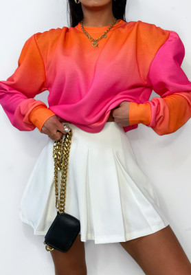 Bluza z efektem ombre La Milla Color Dripping pomarańczowo-różowa