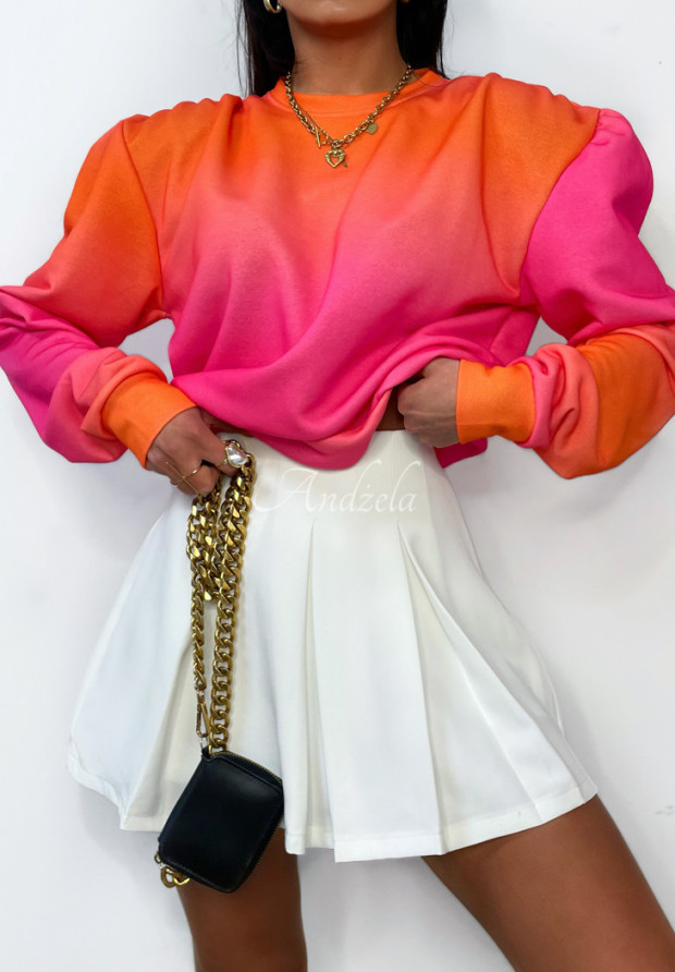 Bluza z efektem ombre La Milla Color Dripping pomarańczowo-różowa