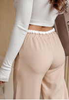 Eleganckie spodnie wide leg Path To Success beżowe