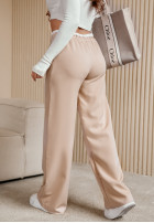Eleganckie spodnie wide leg Path To Success beżowe