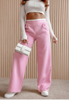 Eleganckie spodnie wide leg Path To Success różowe