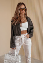 Spodnie jeansowe She Inspires biało-złote