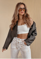 Spodnie jeansowe She Inspires biało-złote