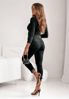 Spodnie jeansowe skinny z przetarciami Her Potential czarne