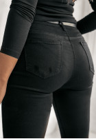 Spodnie jeansowe skinny z przetarciami Her Potential czarne