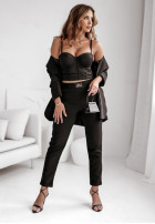 Krótki top na ramiączkach Dazzling Nightfall  in black