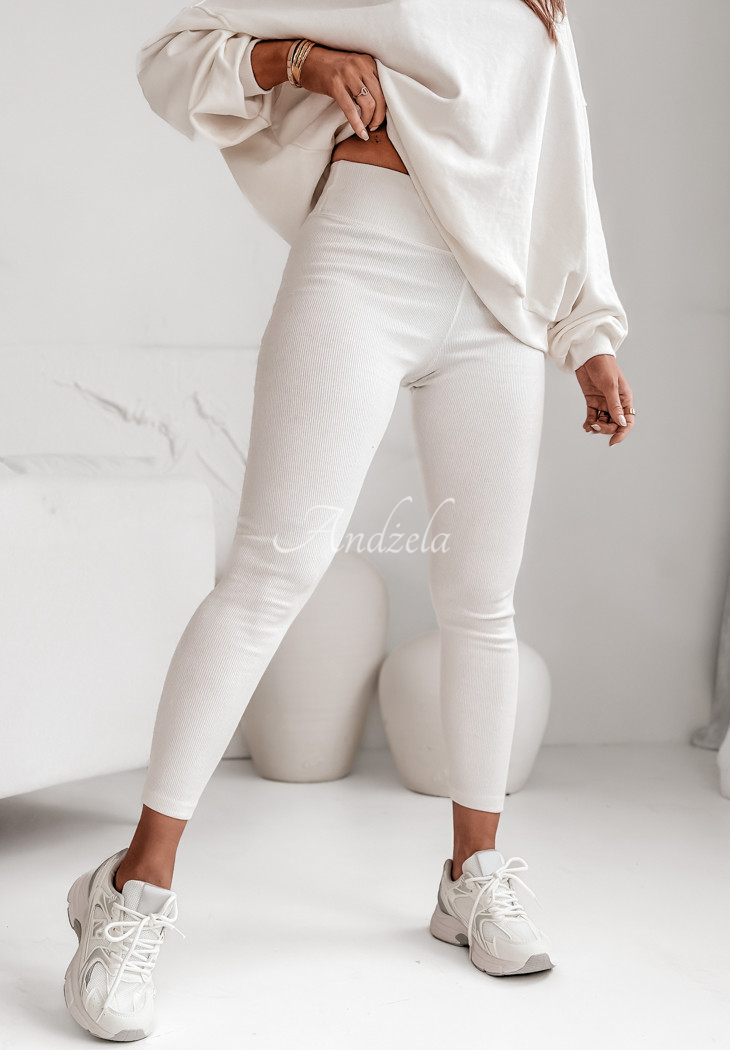 Active Play ecru ribbed leggings