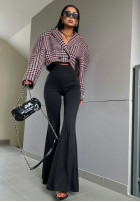 Materiałowe spodnie dzwony La Milla Perfection czarne