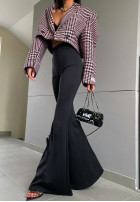 Materiałowe spodnie dzwony La Milla Perfection czarne