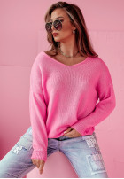 Sweter oversize Cuddly Cloud różowy
