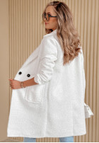 Płaszcz z imitacji kożucha Lakeside Dream biały