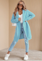 Coat z imitacji kożucha Lakeside Dream in baby blue