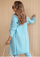 Coat z imitacji kożucha Lakeside Dream in baby blue