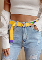 Spodnie jeansowe z przetarciami Viren jasnoniebieskie