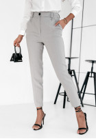 Eleganckie spodnie cygaretki The Sassy Diva szare