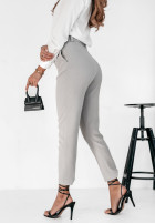 Eleganckie spodnie cygaretki The Sassy Diva szare