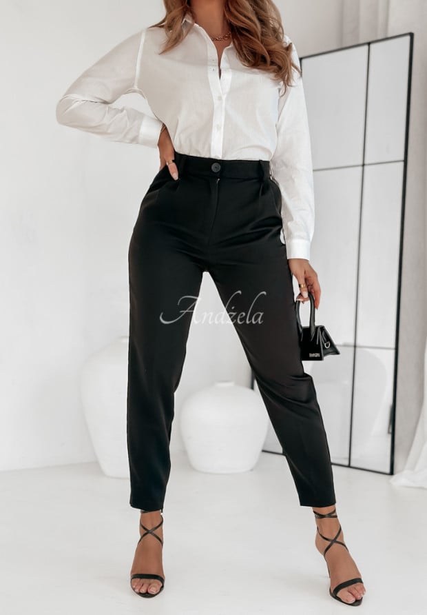 Eleganckie spodnie cygaretki Minimalist Mood czarne