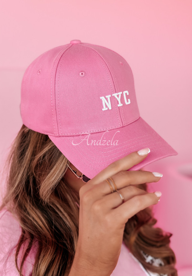 Czapka z daszkiem NYC Fashion różowa