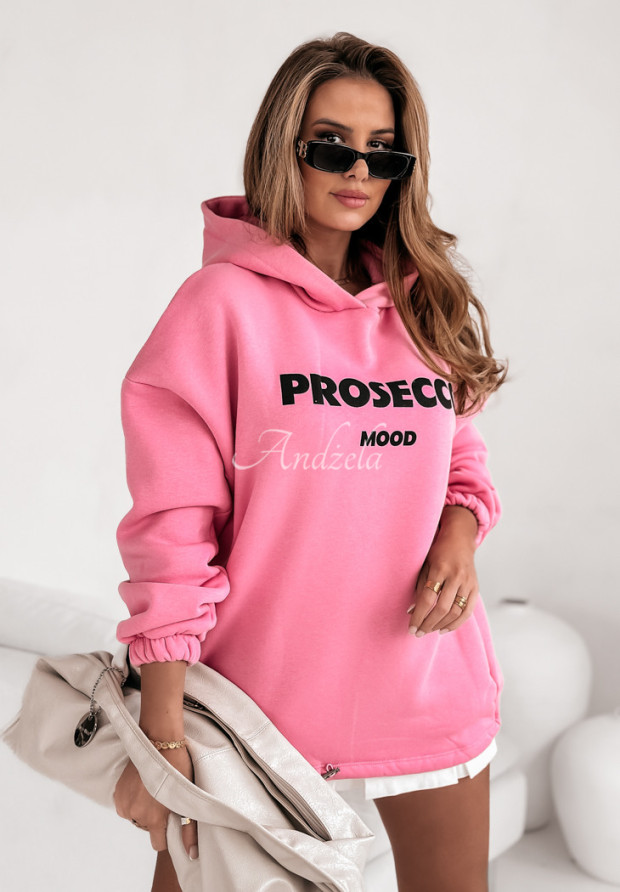 Bluza z kapturem Prosecco Mood różowa