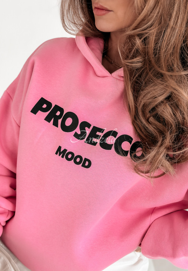 Bluza z kapturem Prosecco Mood różowa