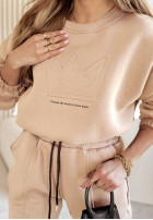 Komplet dresowy Queen beżowy