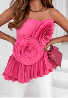 Sukienka mini z falbankami Queenly Essence różowa