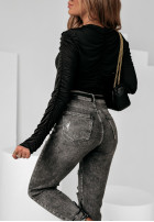 Spodnie jeansowe z przetarciami Glimmer ciemnoszare