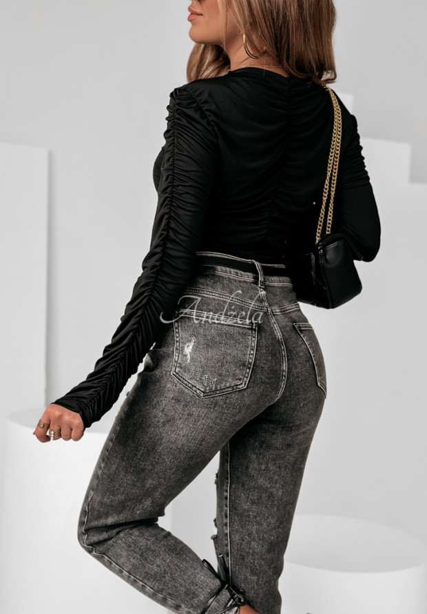 Spodnie jeansowe z przetarciami Glimmer ciemnoszare