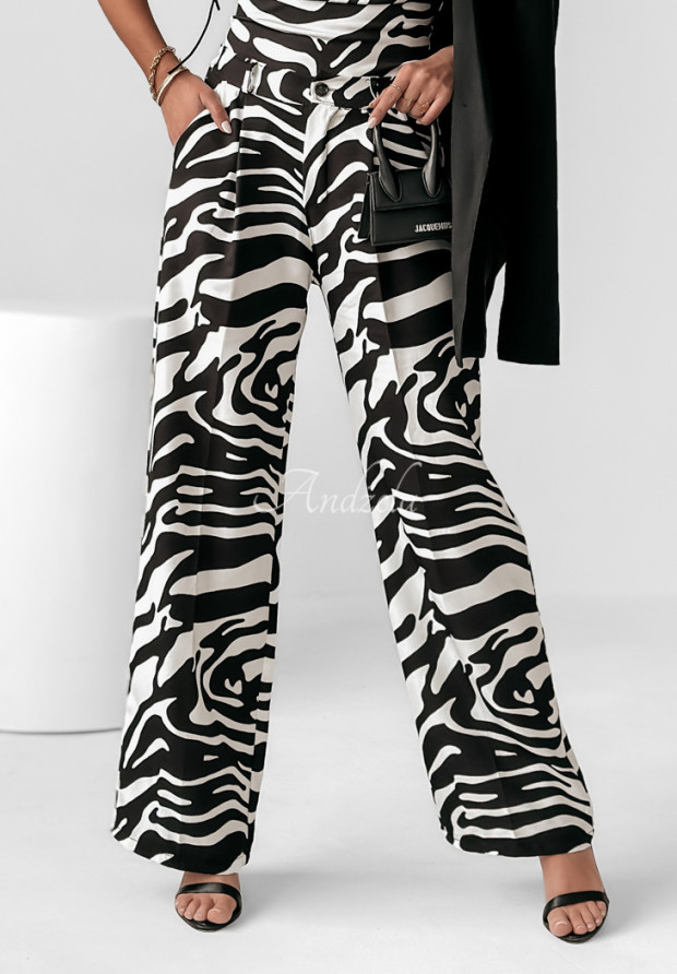 Komplet body, spodnie i broszka 3in1 Safari Serenade w zebrę