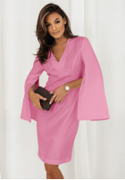Sukienka z szerokimi rękawami Cocomore Temptation Trends różowa